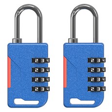TravelCube Shiny 四位密碼安全鎖 藍色, 2個
