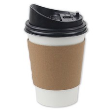 아이엔피 종이컵 화이트 무지 473ml + 롱개폐 뚜껑 + 홀더 KP 무지 세트, 50개, 1세트