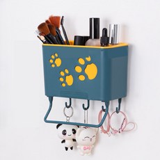 多功能廚房掛式餐具筒, 深綠色, 1個