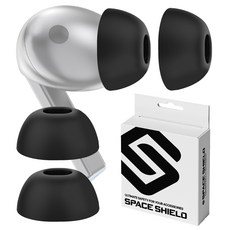 SPACE SHIELD Galaxy Buds3 Pro 相容標準矽膠耳塞套 4入, 1套, 單一商品, 黑色