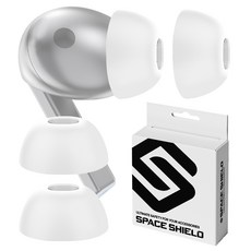 SPACE SHIELD Galaxy Buds3 Pro 相容標準矽膠耳塞套 L 4入, 1套, 單一商品, 白色
