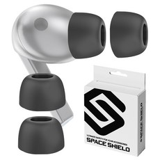 SPACE SHIELD Galaxy Buds3 Pro 相容標準矽膠耳塞套 S 4入, 1套, 深灰色, 單一商品