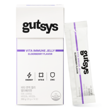 gutsys 維他命B保健果凍隨身包 接骨木莓口味 14條入, 1個, 280g