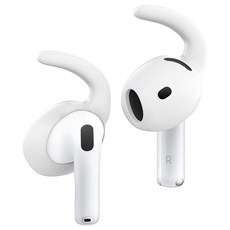 SPACE SHIELD AirPods 4 相容款 防丟失標準矽膠耳掛 短版, 白色, 1個