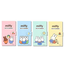 ii GEN 一正 Miffy磁鐵便利貼本套組, 4個, 100張, 混合色