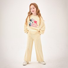 JELISPOON 女童款迪士尼愛心米妮長袖直筒褲套裝