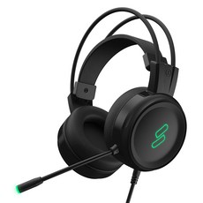 SPM Clover 電競虛擬7.1 LED有線耳機麥克風, 黑色, HM100