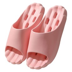 Daysoy 如雲朵般蓬鬆柔軟防滑浴室拖鞋, 1個, NO 01 粉色