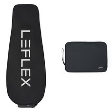 Leflex 高爾夫輕量防水航空套 + 收納袋套組, 黑色
