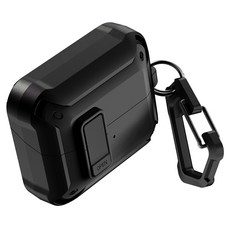 GOOSPERY Galaxy Buds3 FE / Buds3 / Buds 3 Pro 防撞鎖扣硬殼保護套, 單一商品, 黑色