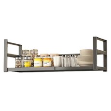 Sellyving 上櫃掛式可調節長度伸縮下層架, 黑色, 1個