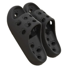 데이소이 귀여운 개구리 구멍 송송 욕실화, NO 06 블랙, 1개