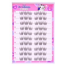 IHara 大容量免膠自然C型假睫毛, 黑色, 1個