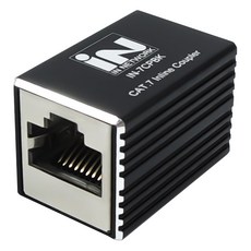 인네트워크 CAT.7 10Gbps FTP 랜 연장 젠더, 블랙(IN-7CPBK), 1개, 30.7mm