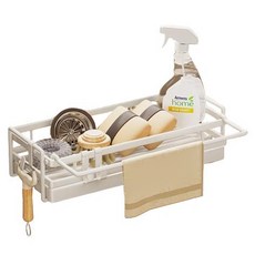 Sellyving 免鑽孔瀝水菜瓜布架 基本款, 白色, 1個