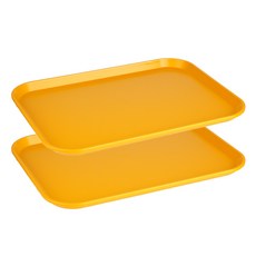 plala 彩虹咖啡廳托盤, 芥末黃, 2個