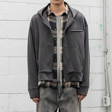 Begin202 男款Oversize連帽拉鍊外套