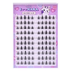 IHara 大容量免膠三重假睫毛, 1個, 黑色