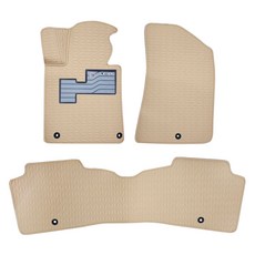 오토가드 와이드 실리콘 발판 1+2열 확장형 풋레스트 자동차 퀼팅 가죽 플로어 매트 세트, 새들브라운, 제네시스 GV80 6인승 가솔린 디젤 2021년 11월