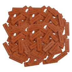 KHOHIMO 手工皮革標籤 無孔 4W492, 單一顏色, 100個