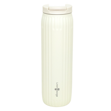 livingovoje 標準霧面保溫杯, 600ml, 白色, 1個