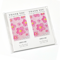 Tidy Home 禮物盒封口貼紙 50入, 粉色花朵, 1個