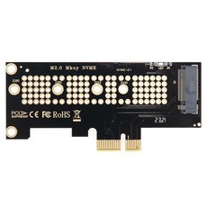 컴스 PCI Express 변환 카드 컨버터 M.2 NVME SSD KEY M to PCI-E 1x 어댑터, 1, TB723