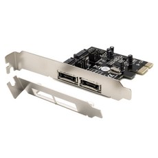 Coms eSATA 2埠轉換卡 PCI Express 轉換器 SATA 7P 2埠 + PCI-E 4x SW687, 1個