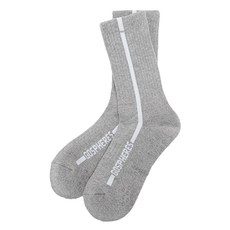 Gospheres 女款基本色線條襪 PW2FSO57, 麻花灰, 1個