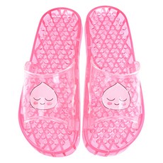LiLFANT 兒童用 Kakao Friends PVC 圖標浴室拖鞋 Apeach屁桃 2入, 1個, 粉紅色