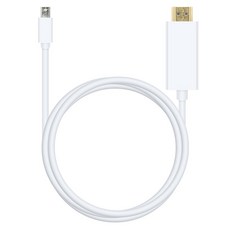컴스 미니 디스플레이포트 to HDMI 변환 케이블 4K 컨버터 Mini DP to HDMI 2m, 1개, BT409