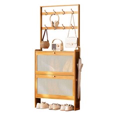 제이라이프 프론도어 신발 정리대 2단, 내추럴, 1개