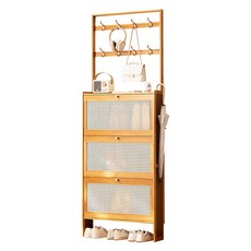 제이라이프 프론도어 신발 정리대 3단, 내추럴, 1개