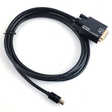 컴스 미니 디스플레이포트 to DVI 변환 케이블 컨버터 4K 60Hz UHD 2m, 1개