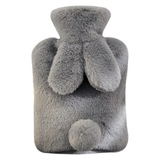 Dorim 蹦跳兔子保溫熱水袋 500ml, 淺灰色, 1個