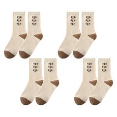 소니오 여성용 코지 데이트 패션 양말 4켤레 세트