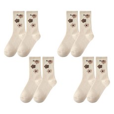 소니오 여성용 코지 데이트 패션 양말 4켤레 세트