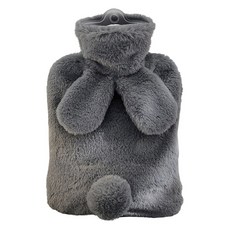 Dorim 蹦跳兔子保溫熱水袋 1L, 深灰色, 1個