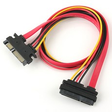 컴스 SATA 22P MF 데이터 전원 연장 케이블 SP588, 1개, 50cm