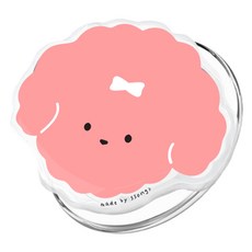 쏭스 맥세이프 그립 스마트톡, 댕댕 귀욤 비숑 핑크, 1개