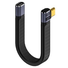 컴스 C타입-C타입 USB 4 젠더 MF 40Gbps E-Marker 꺾임 연장 케이블 JA292, 1개