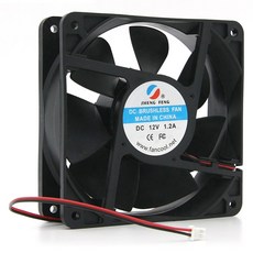 컴스 CASE DC 브러시리스 팬 2P 전원 DC12V 쿨러 120mm x 37mm BF012, 1개