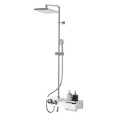 J ONE PLUS 욕실 선반형 해바라기 레인 샤워기, 1개, 크롬화이트