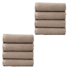 PDS Living 自然色竹纖維紗30支擦手巾 35 x 35 cm 60g, 8個, 深米色