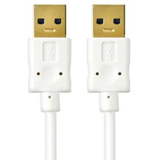 Coms 鍍金 Gold USB A 公對公 USB 3.0 AA 傳輸線 轉接器 白色 ITA640, 如詳情所示, 1個