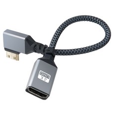 Coms Mart HDMI F 轉 Mini HDMI M 4K 60Hz UHD 彎頭轉接線 BD835, 1個, 20cm