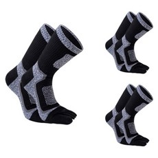 Klevel 男士五指登山襪 3雙組, 1套, 黑色