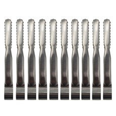 키친하우스 다용도 미니집게 15.5cm, 실버, 10개