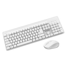 맥스틸 저소음 무선 키보드 마우스 세트, 화이트, GM-MK900, 일반형