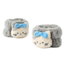 Butter Shop乾爽牛奶貓咪手腕洗臉帶 2入, 灰色, 1個